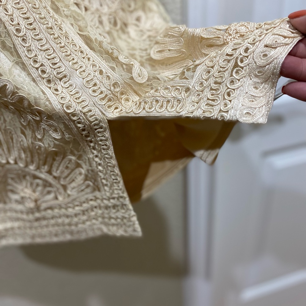 SUE WONG Nocturne Hand Cream embroidered dress - Picture 7 of 7